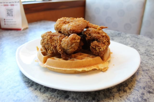 1/2 Fried Chicken and Waffles.