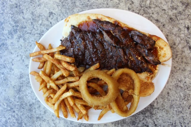 Peter Lugar Sauce Steak Sandwich.