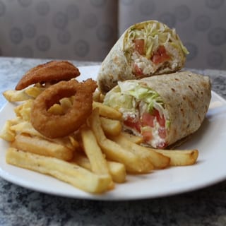 Greek Salad Chicken Wrap