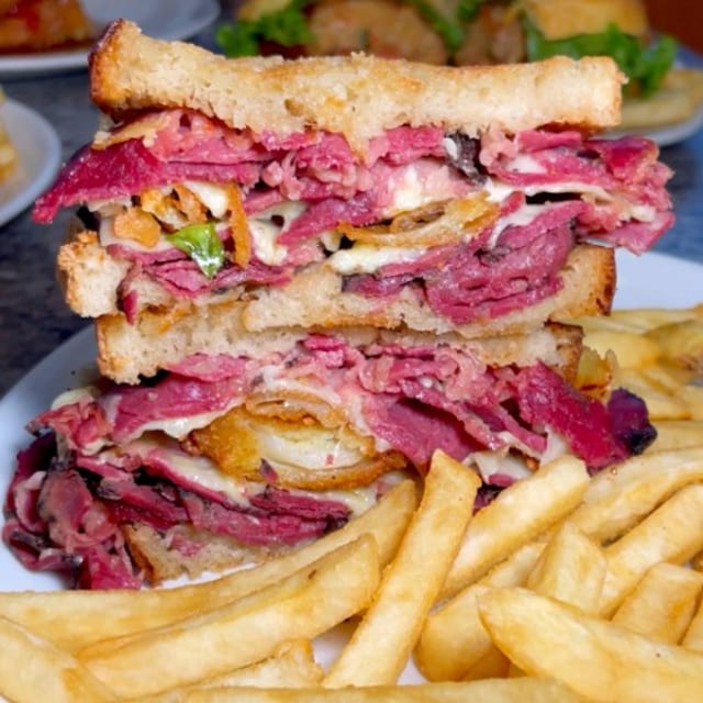 Hot Rueben Sandwich.